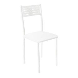 Silla en símil piel Inés Blanco / Blanco