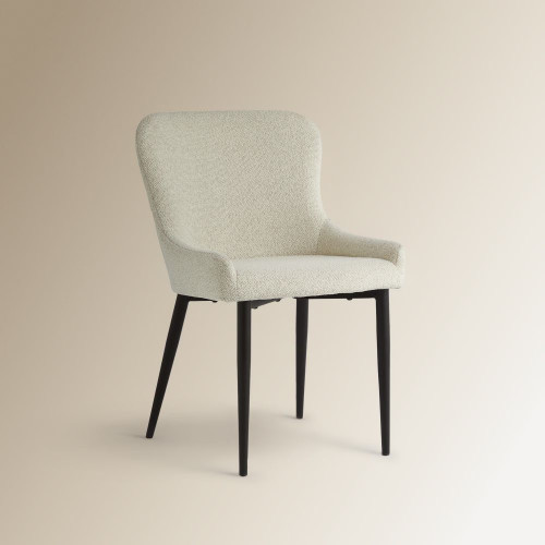 Silla en tejido bouclé Gabo Blanco