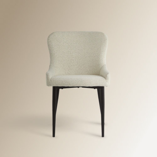 Silla en tejido bouclé Gabo Blanco
