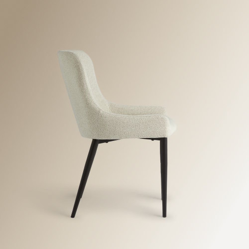 Silla en tejido bouclé Gabo Blanco