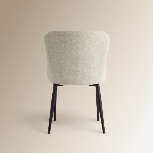 Silla en tejido bouclé Gabo Blanco