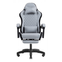 SILLA GAMER MARS GAMING MGCXFSB FABRIC RECLINABLE REPOSAPIES EXTENSIBLE DISE??O TEXTIL NEGRO PLATA