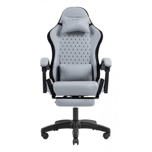 SILLA GAMER MARS GAMING MGCXFSB FABRIC RECLINABLE REPOSAPIES EXTENSIBLE DISE??O TEXTIL NEGRO PLATA