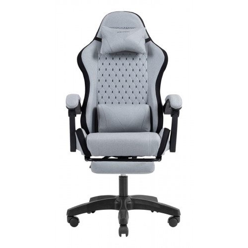 SILLA GAMER MARS GAMING MGCXFSB FABRIC RECLINABLE REPOSAPIES EXTENSIBLE DISE??O TEXTIL NEGRO PLATA