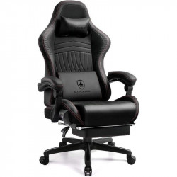 Silla Gaming GTPLAYER con Altavoces y Reposapiés Negro-Rojo