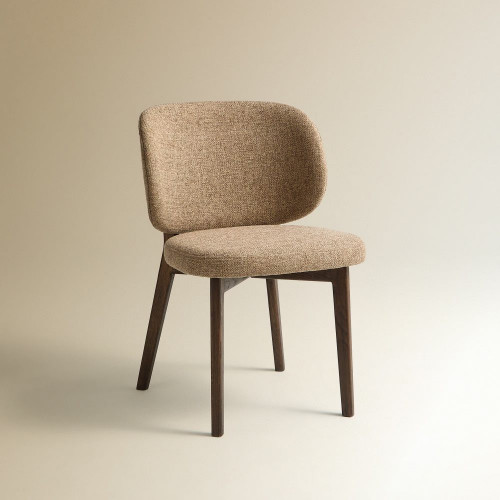 Silla tapizada Chris Marrón