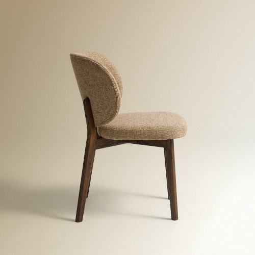 Silla tapizada Chris Marrón