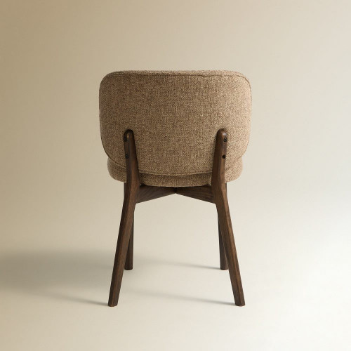 Silla tapizada Chris Marrón