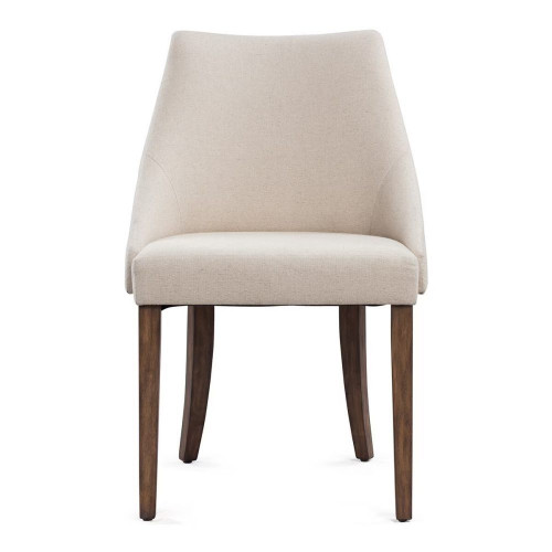 Silla tapizada en lino Dona Beige