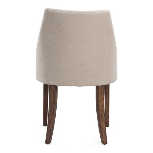 Silla tapizada en lino Dona Beige