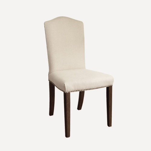 Silla tapizada en lino Grace Beige