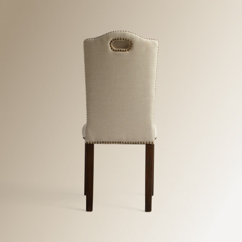 Silla tapizada en lino Grace Beige