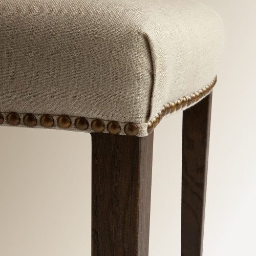 Silla tapizada en lino Grace Beige