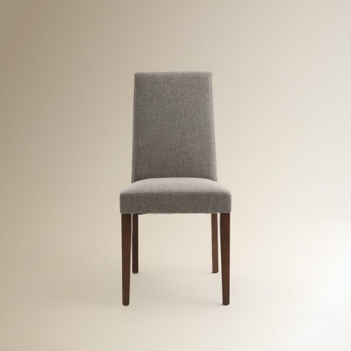Silla tapizada en lino Zen Marrón