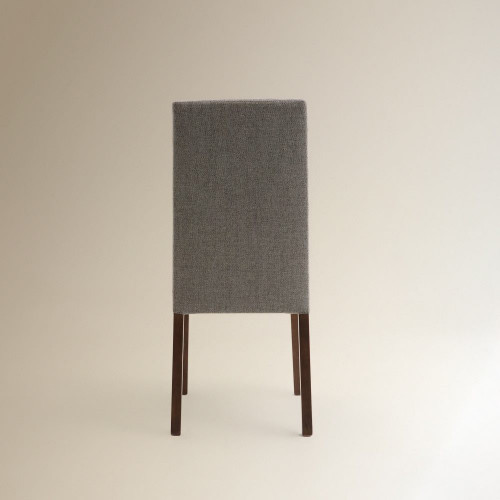 Silla tapizada en lino Zen Marrón