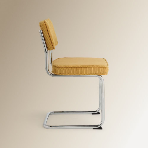Silla tapizada en pana Ruperta Room - EuroVolter Amarillo