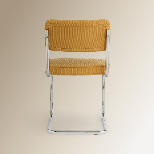 Silla tapizada en pana Ruperta Room - EuroVolter Amarillo