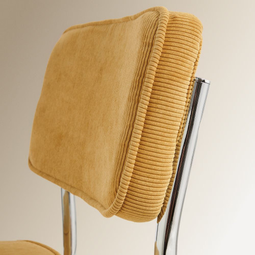 Silla tapizada en pana Ruperta Room - EuroVolter Amarillo