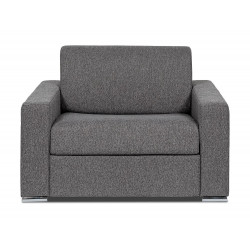 Sillón cama de tela gris antracita - Cama de 70 cm - Colchón de 14 cm - CALITO