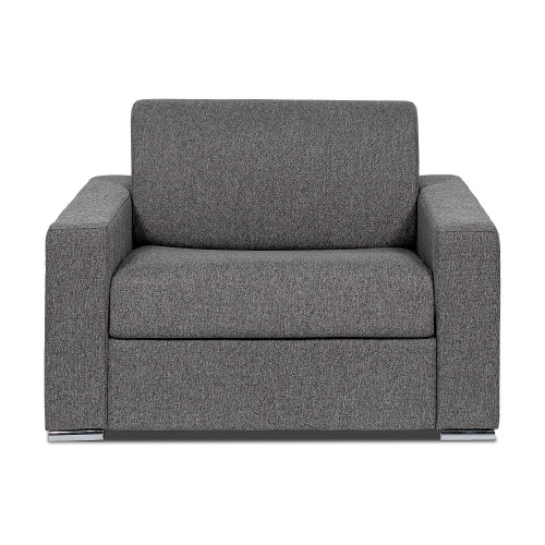Sillón cama de tela gris antracita - Cama de 70 cm - Colchón de 14 cm - CALITO
