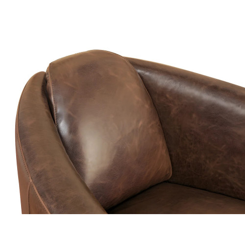 Sillón club de piel envejecida FLORENTIN