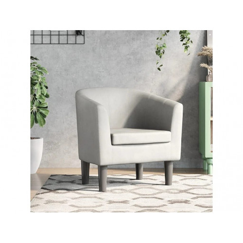 Sillón cuero sintético blanco
