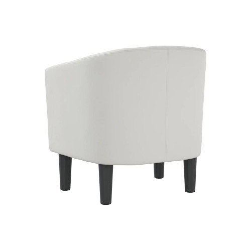 Sillón cuero sintético blanco