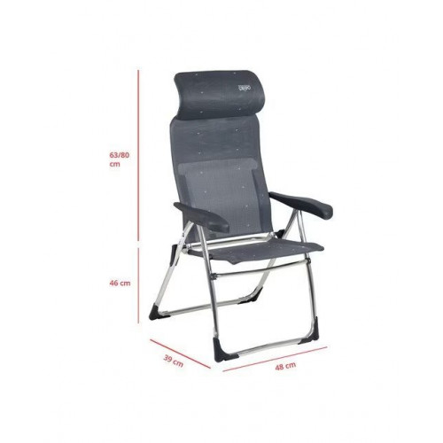 Sillón de camping y playa plegable y reclinable Marino Crespo Antracita