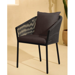 Sillón de jardín apilable Sonora EuroVolter Antracita