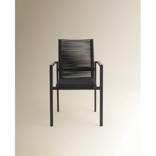 Sillón de jardín con multifibra apilable Chicago Antracita