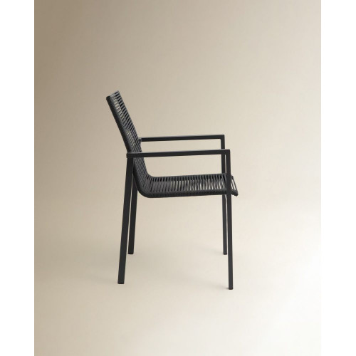 Sillón de jardín con multifibra apilable Chicago Antracita