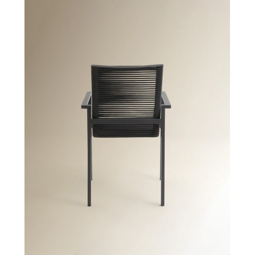 Sillón de jardín con multifibra apilable Chicago Antracita