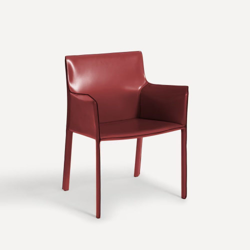 Sillón de piel regenerada Módena Burgundy