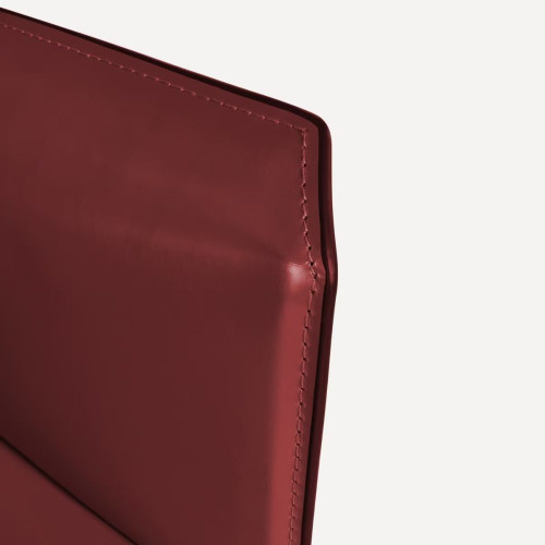 Sillón de piel regenerada Módena Burgundy