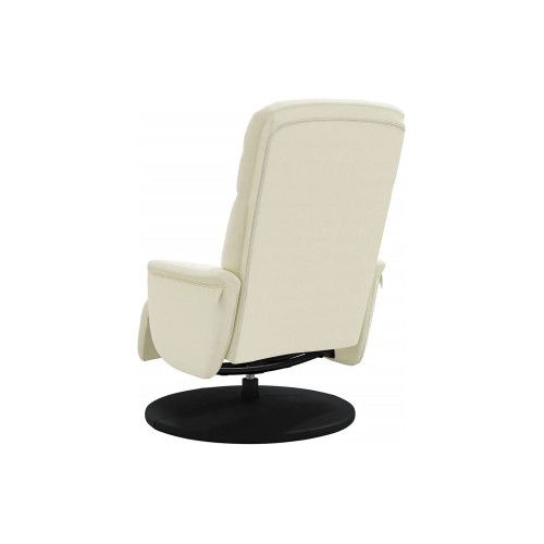 Sillón de relax | Sillón reclinable con reposapiés terciopelo color crema SHL6604