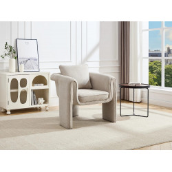 Sillón de tela beige JOLIPIA