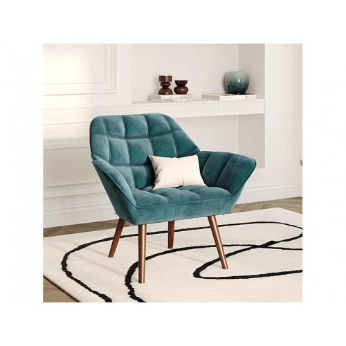 Sillón de terciopelo azul petróleo - Simba
