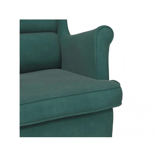 Sillón de terciopelo verde oscuro