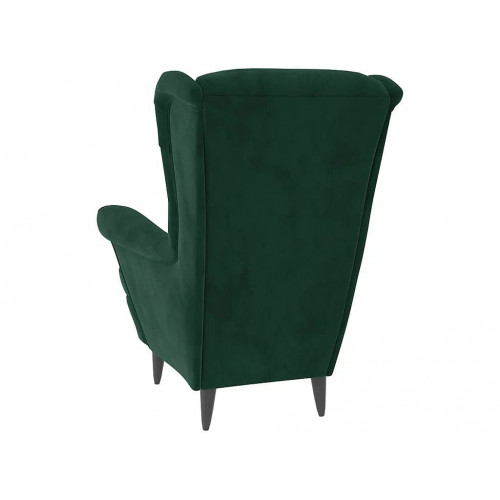 Sillón de terciopelo verde oscuro