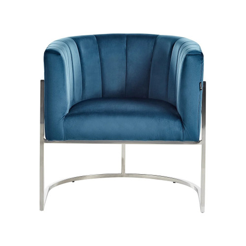 Sillón LARVIK Terciopelo Azul