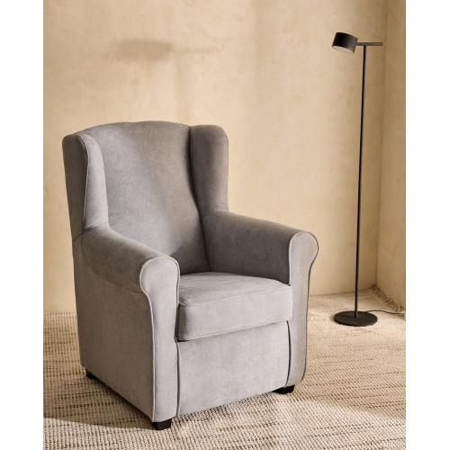 Sillón orejero tapizado Bay EuroVolter Monet Gris