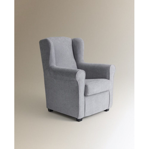 Sillón orejero tapizado Bay EuroVolter Monet Gris