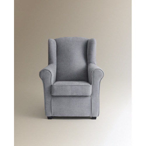 Sillón orejero tapizado Bay EuroVolter Monet Gris
