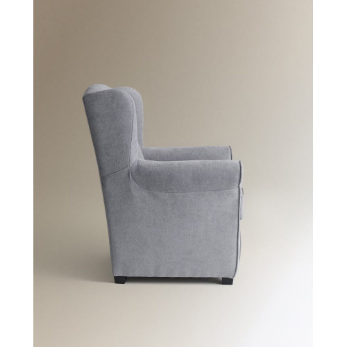 Sillón orejero tapizado Bay EuroVolter Monet Gris