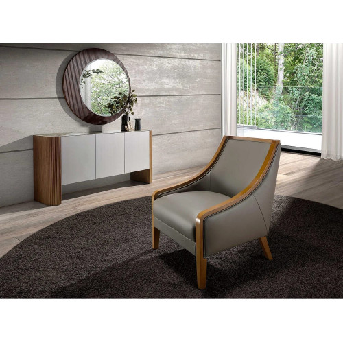 Sillón piel gris 5126 ANGEL CERDA