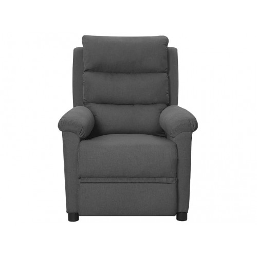 Sillón reclinable de tela gris oscuro