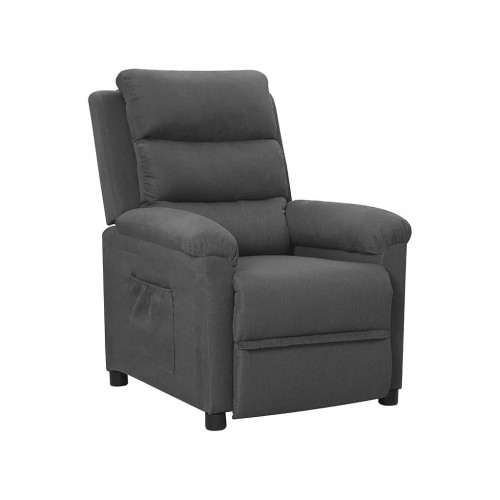 Sillón reclinable de tela gris oscuro