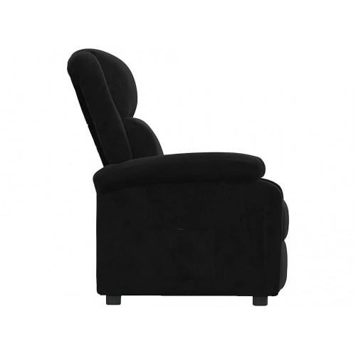 Sillón reclinable de terciopelo negro