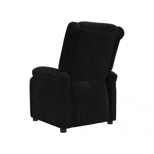 Sillón reclinable de terciopelo negro