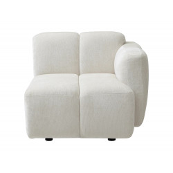 Sillón rinconero derecha en tela texturizada blanco roto CARLIVI